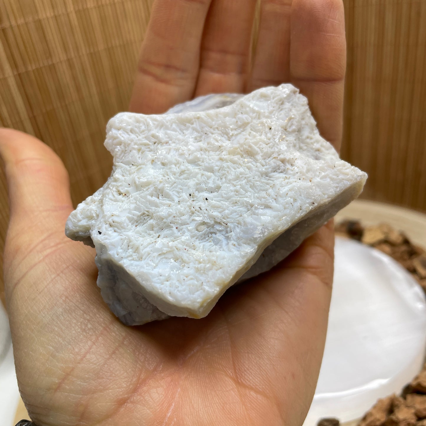 Blauwe Chalcedoon geode nr.1