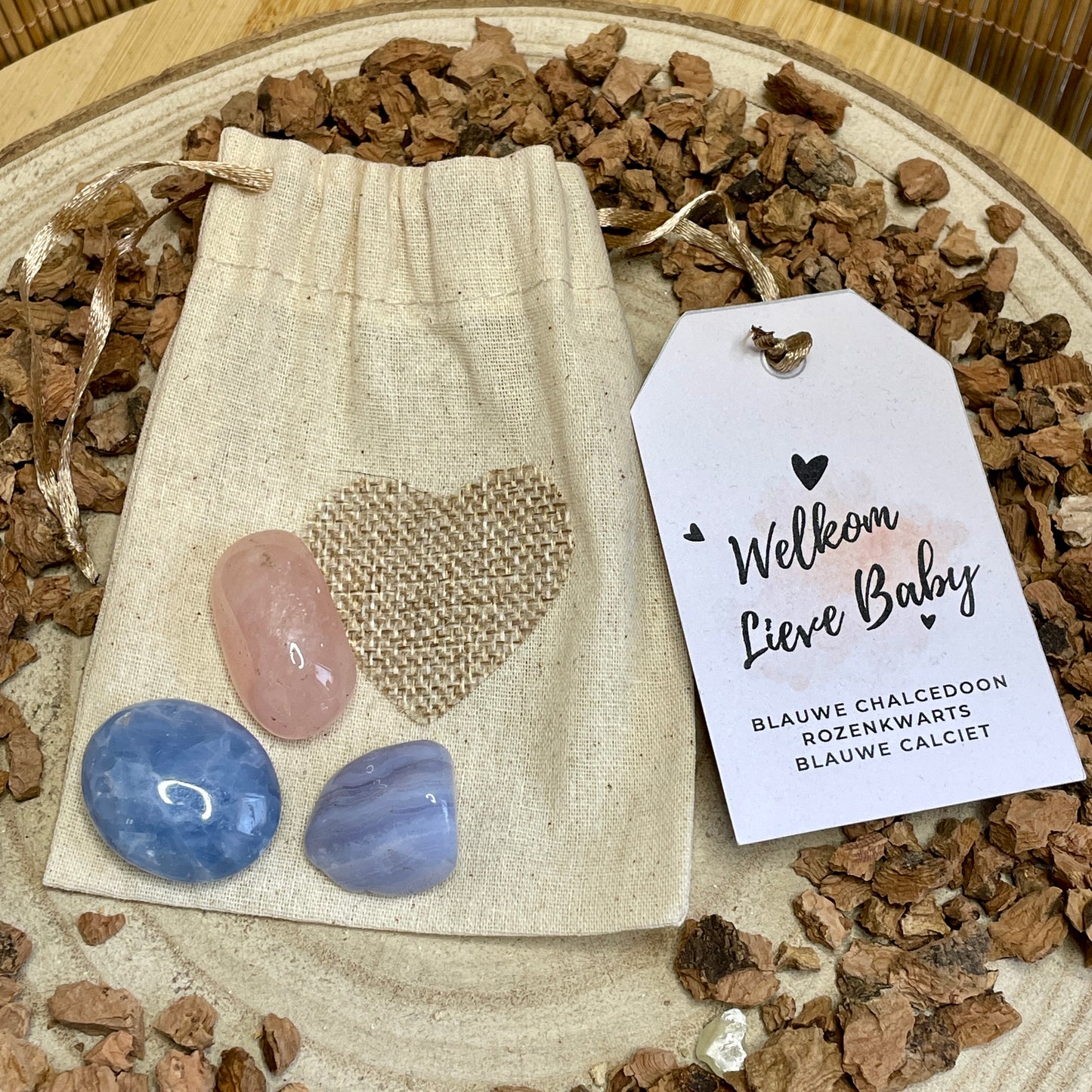 Edelsteen setje - Welkom Lieve Baby