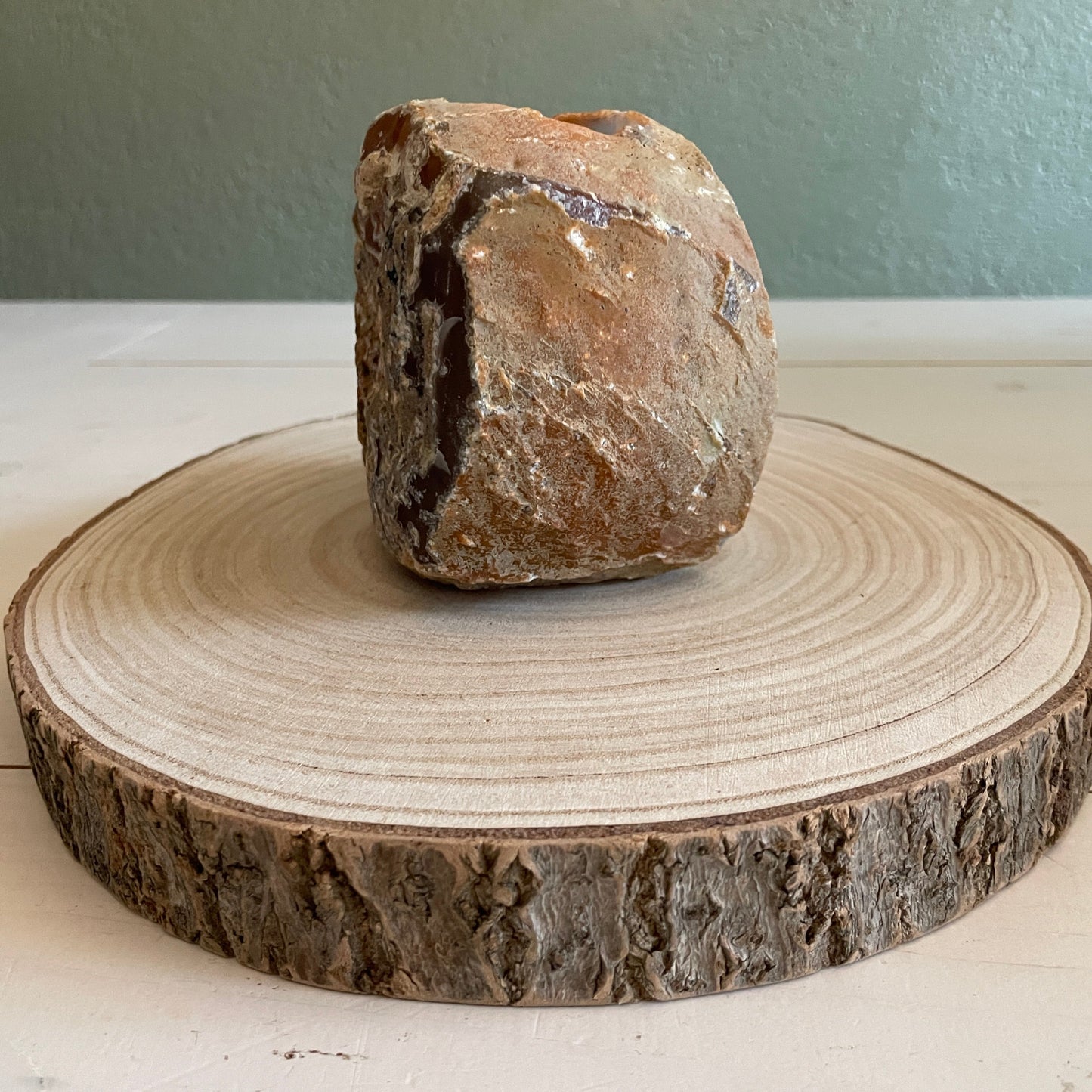 Agaat waxinelichthouder Gestreept - Een Handjevol Geluk