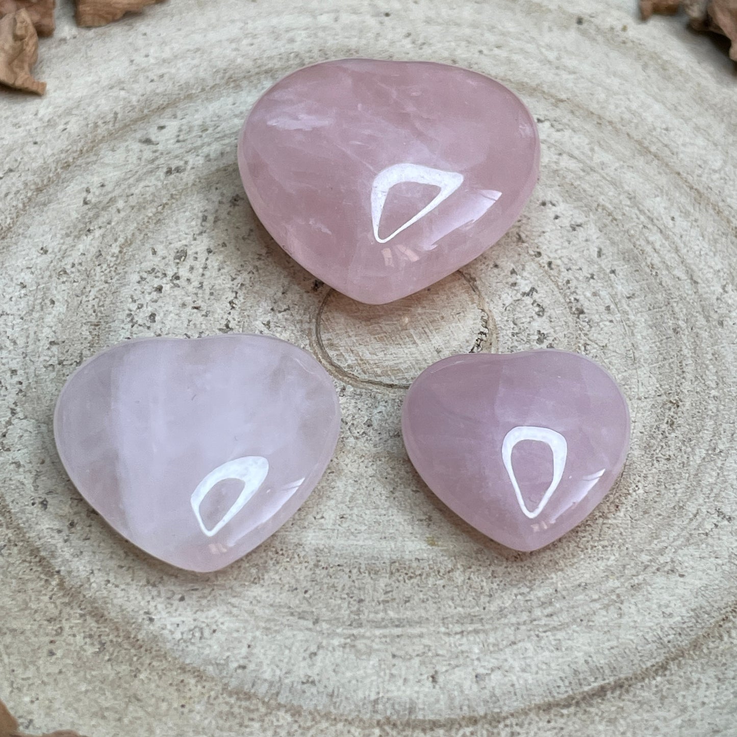 Rozenkwarts hart 3 cm