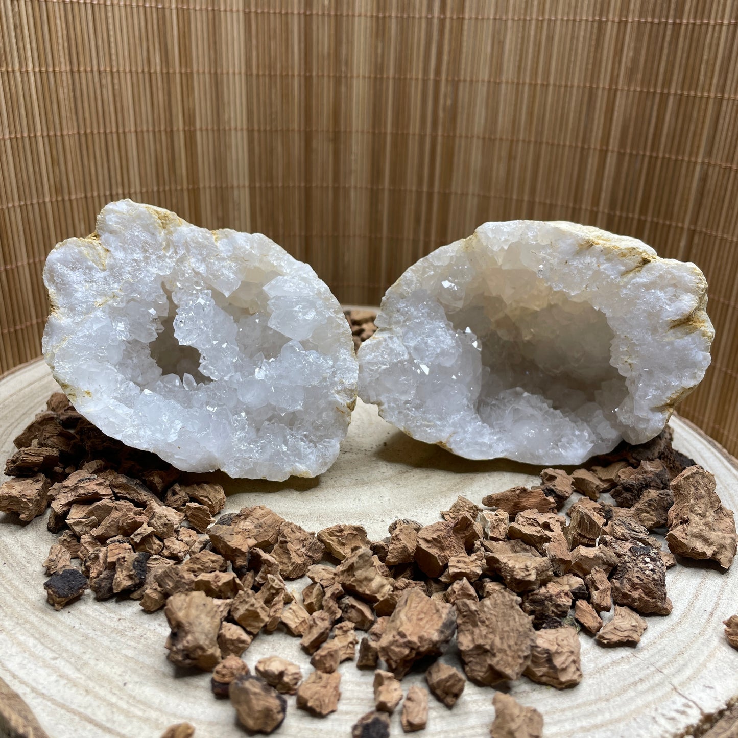 Kwarts geode paar maat L