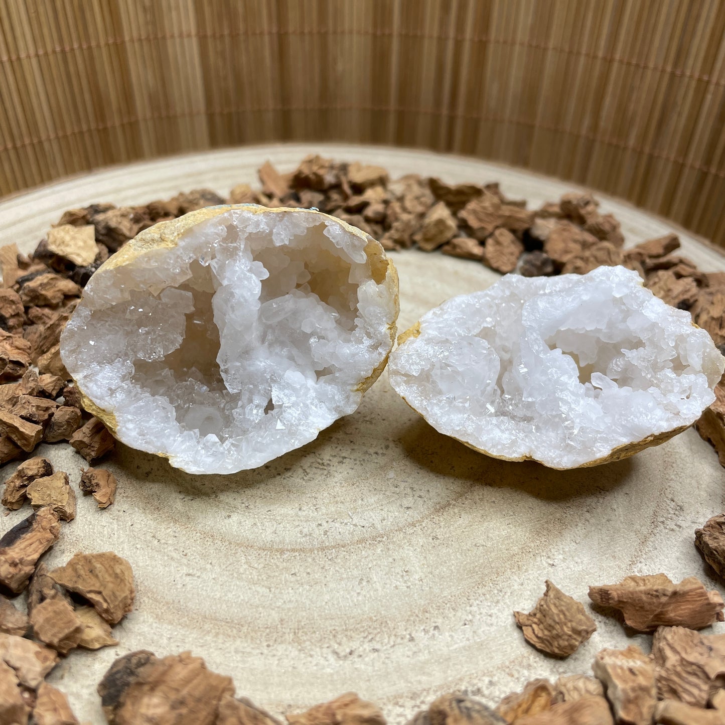 Kwarts geode paar maat M