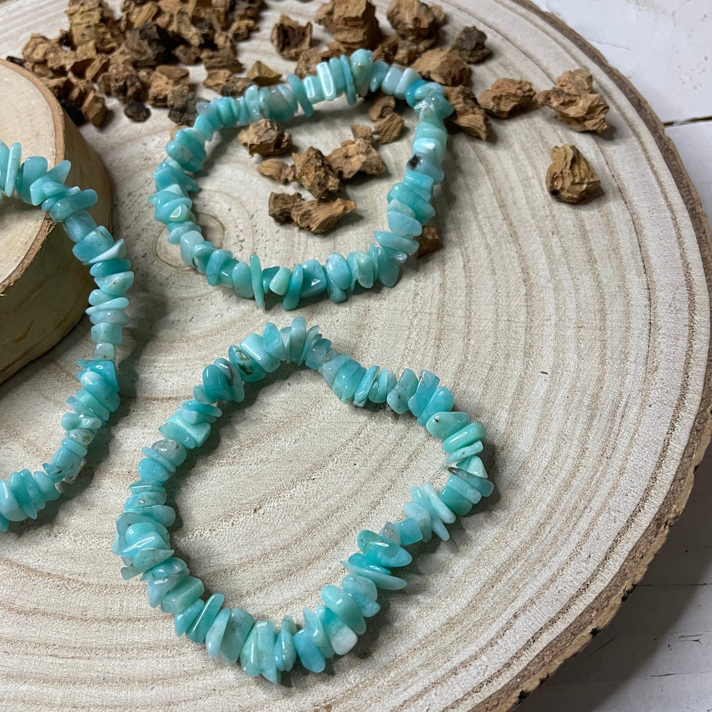 Amazoniet splitarmband - Een Handjevol Geluk