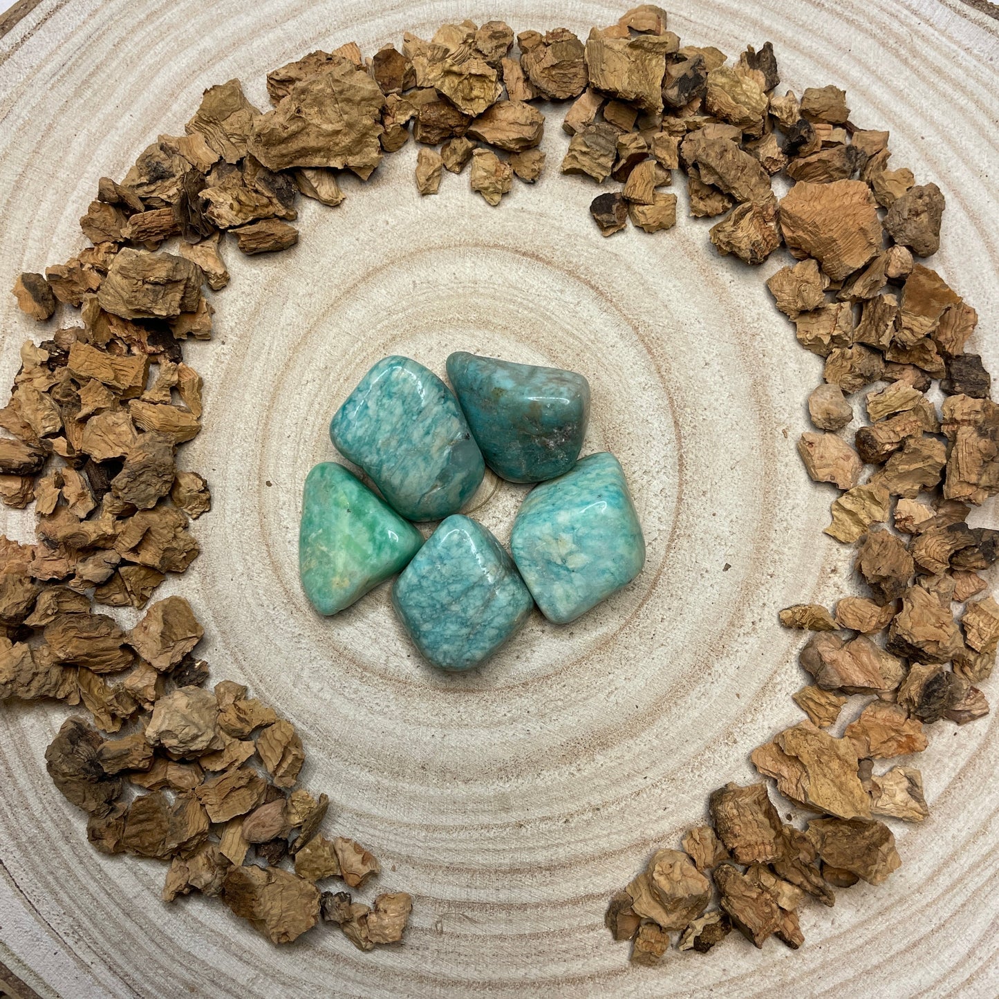 Amazoniet trommelsteen - Een Handjevol Geluk