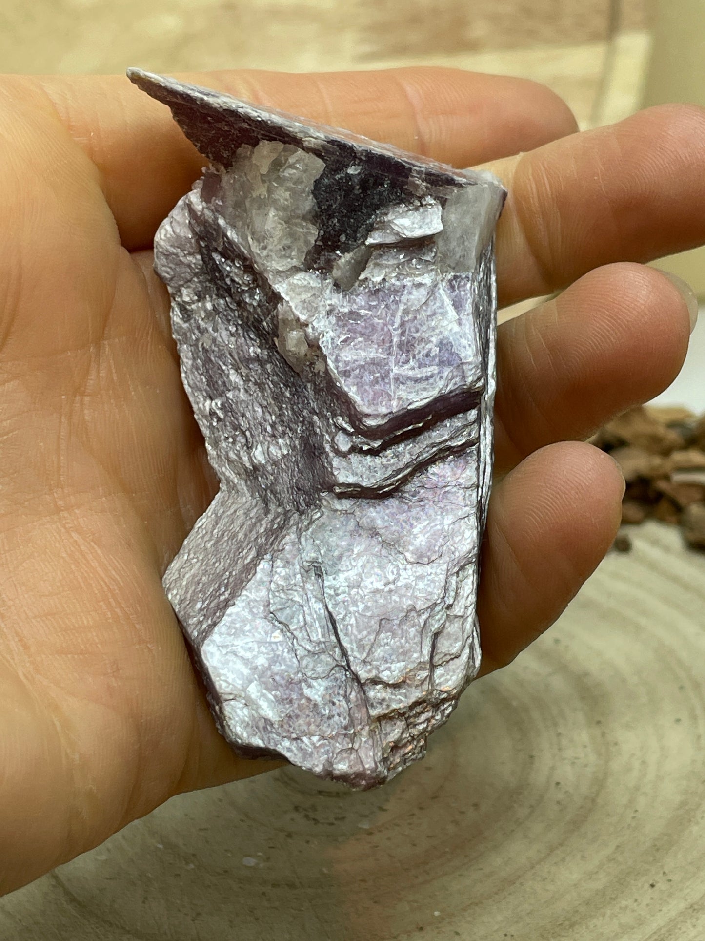 Lepidoliet ruw (gelaagd) nr.2