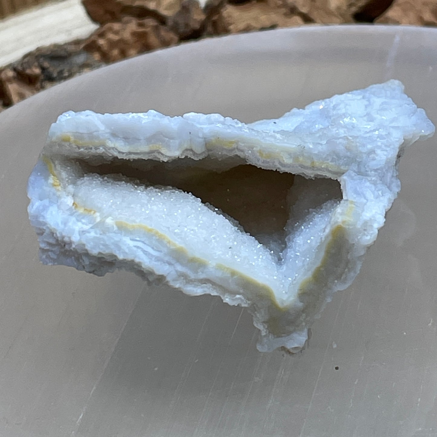 Blauwe Chalcedoon geode nr.3