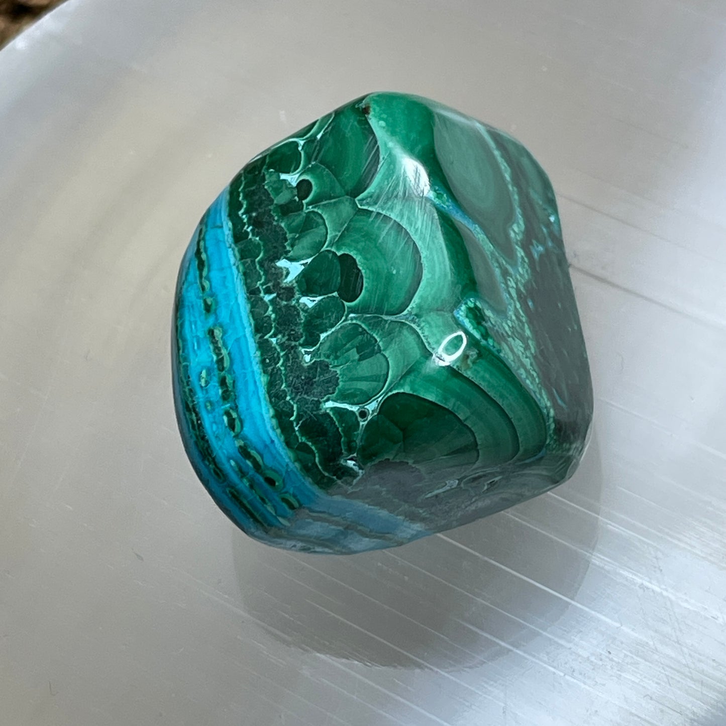 Chrysocolla Malachiet trommelsteen M nr.1