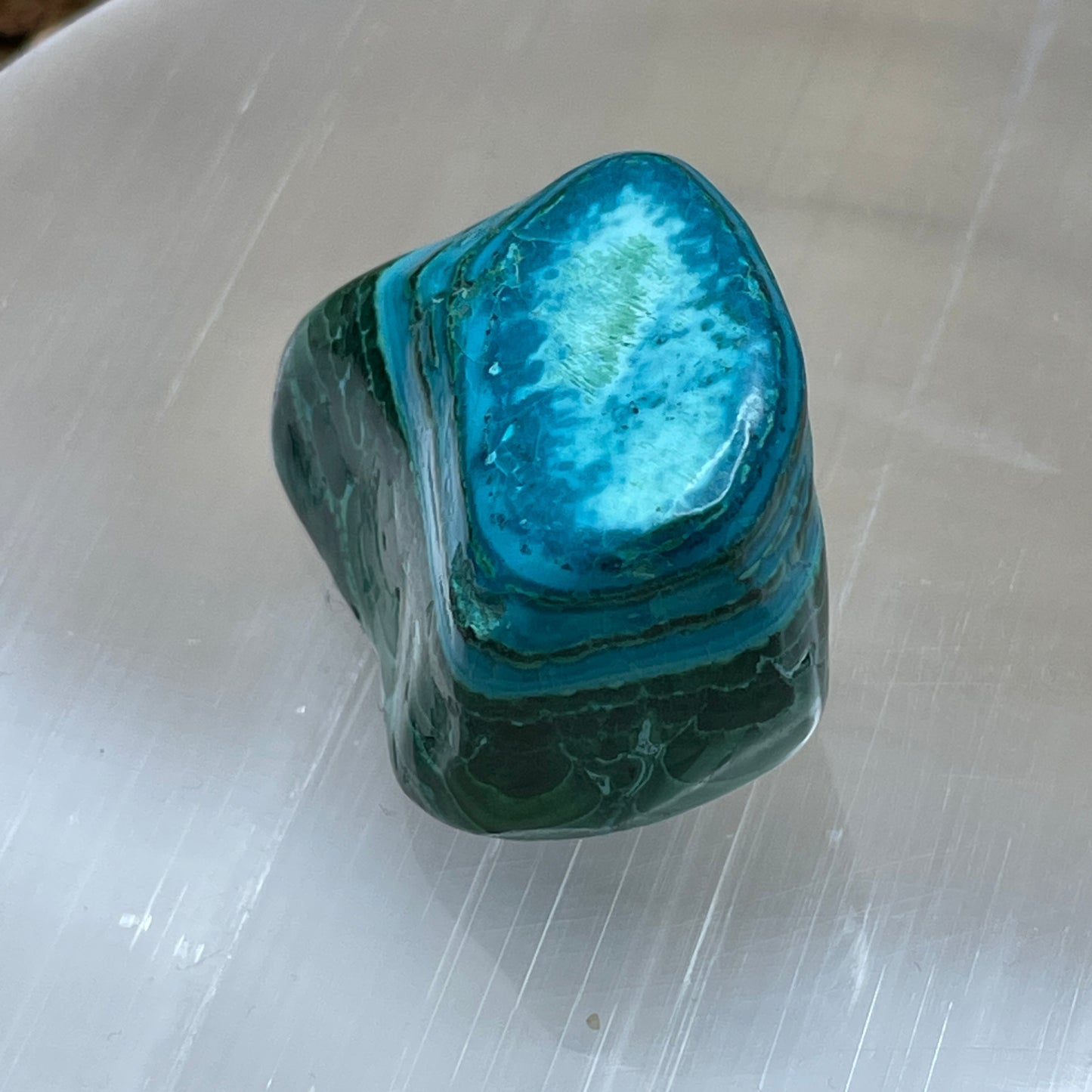Chrysocolla Malachiet trommelsteen M nr.1