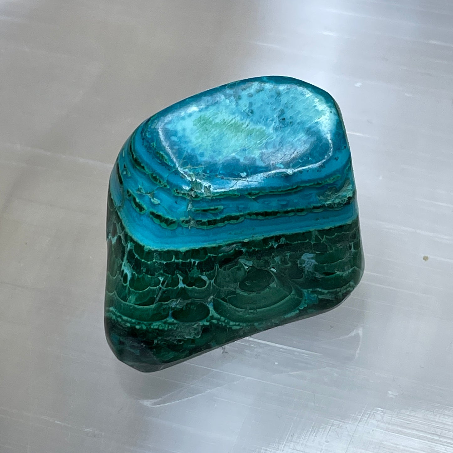 Chrysocolla Malachiet trommelsteen M nr.1