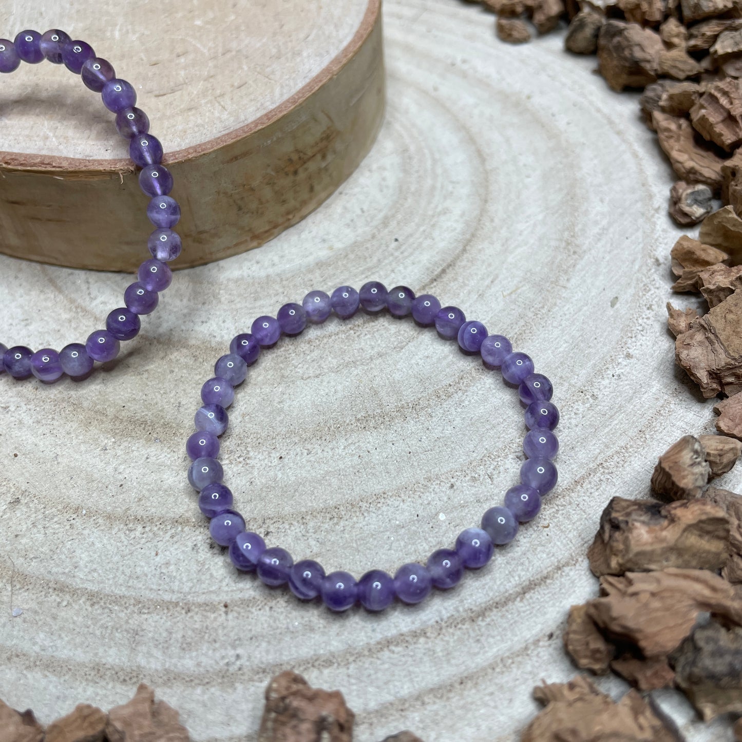 Amethist kogelarmband 4 mm - kinderarmband