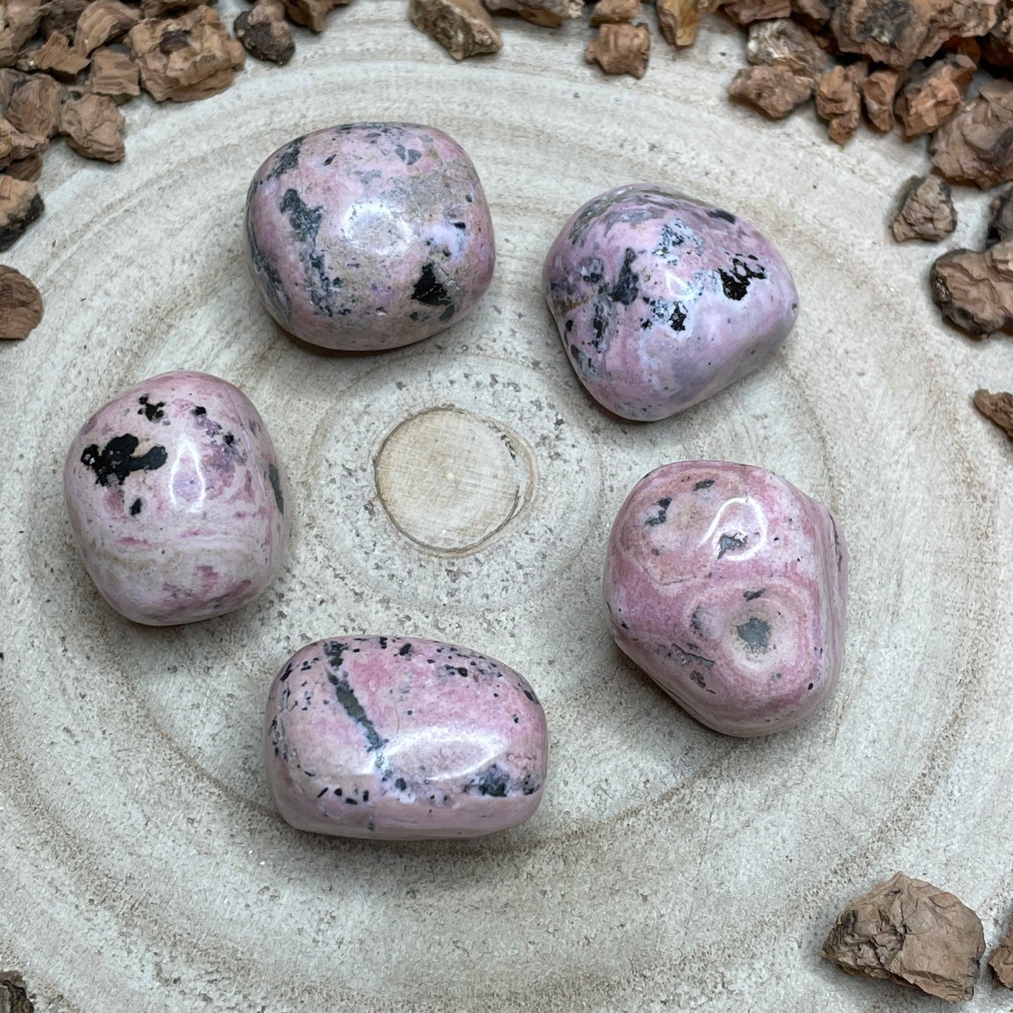 Rhodoniet trommelsteen A+