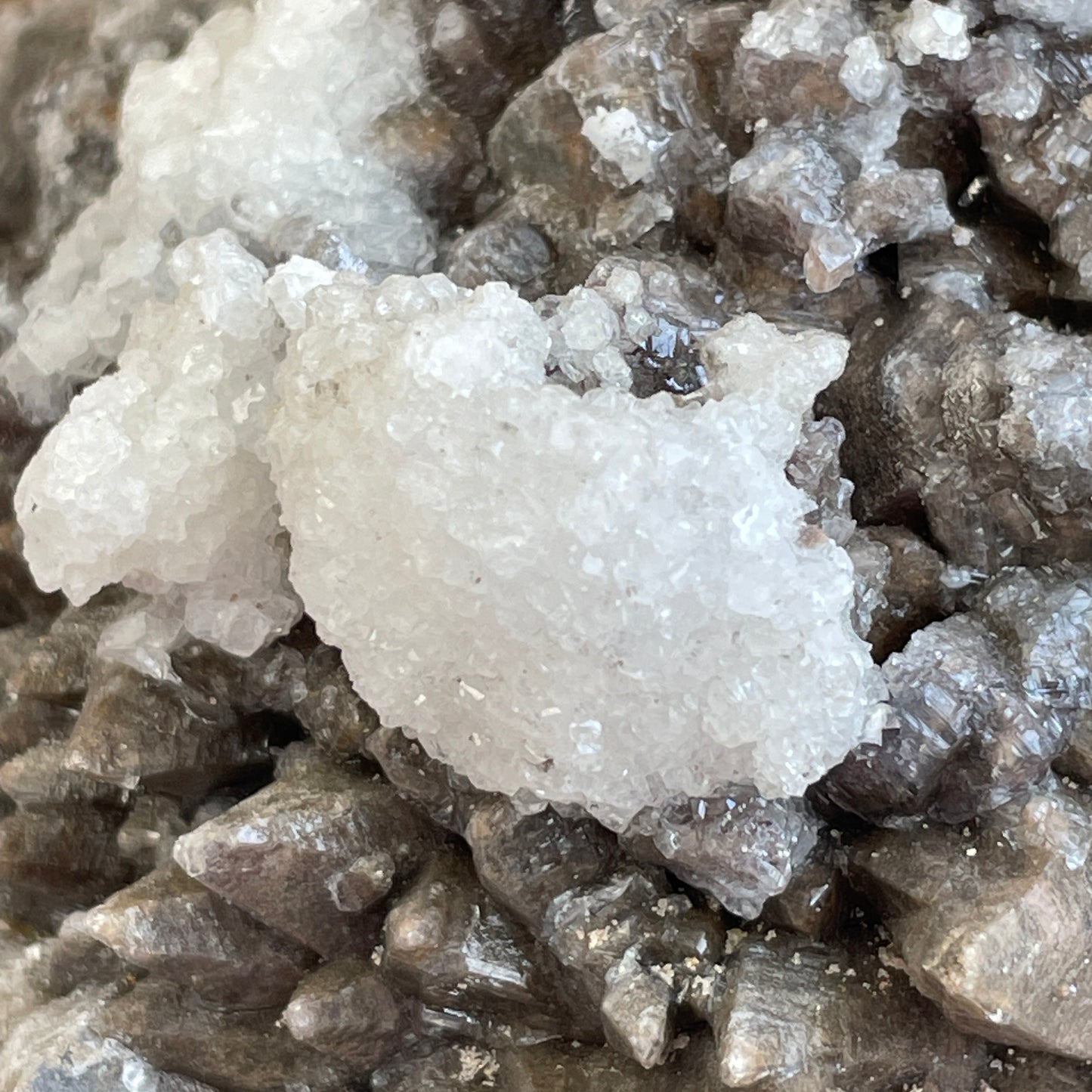Dogtooth Calciet met witte Calciet - ruw stuk
