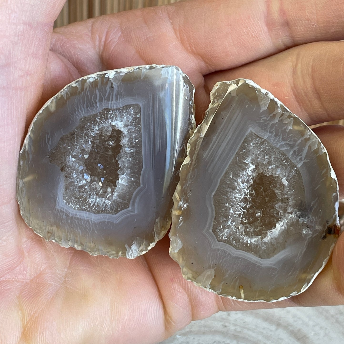 Agaat geode paar nr.2