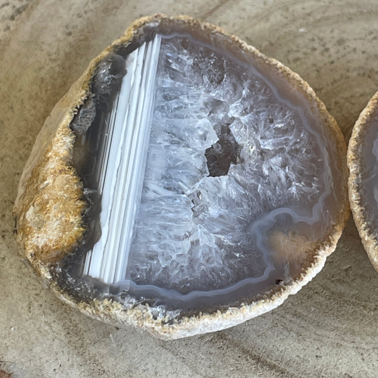 Agaat geode paar nr.1