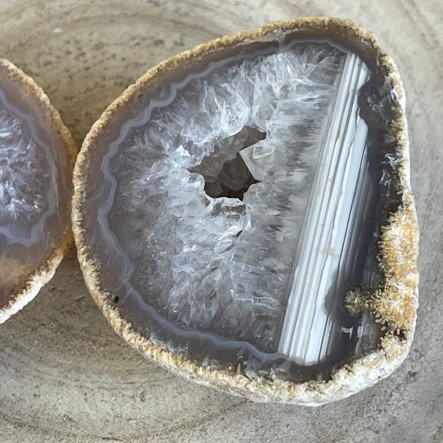 Agaat geode paar nr.1