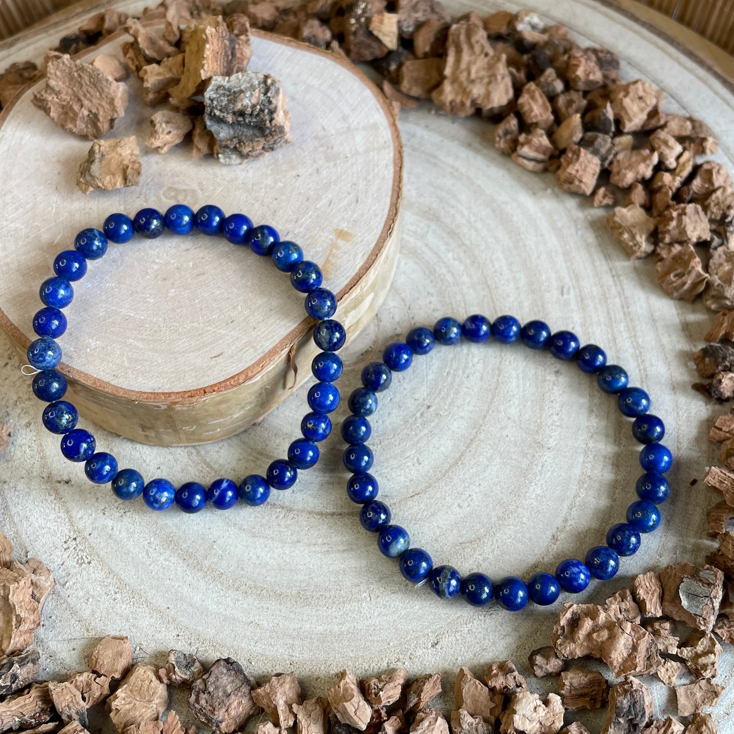 Lapis Lazuli kogelarmband 6 mm