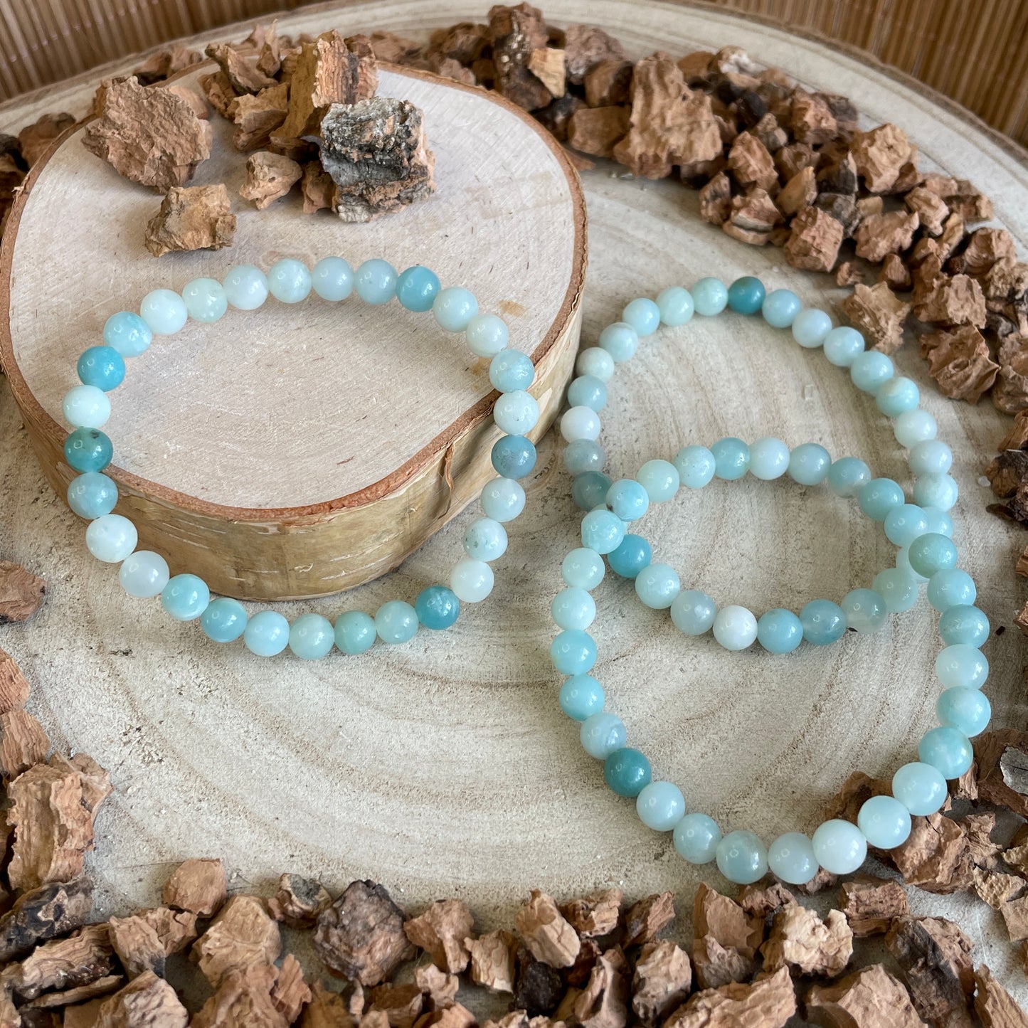 Amazoniet kogelarmband 6 mm