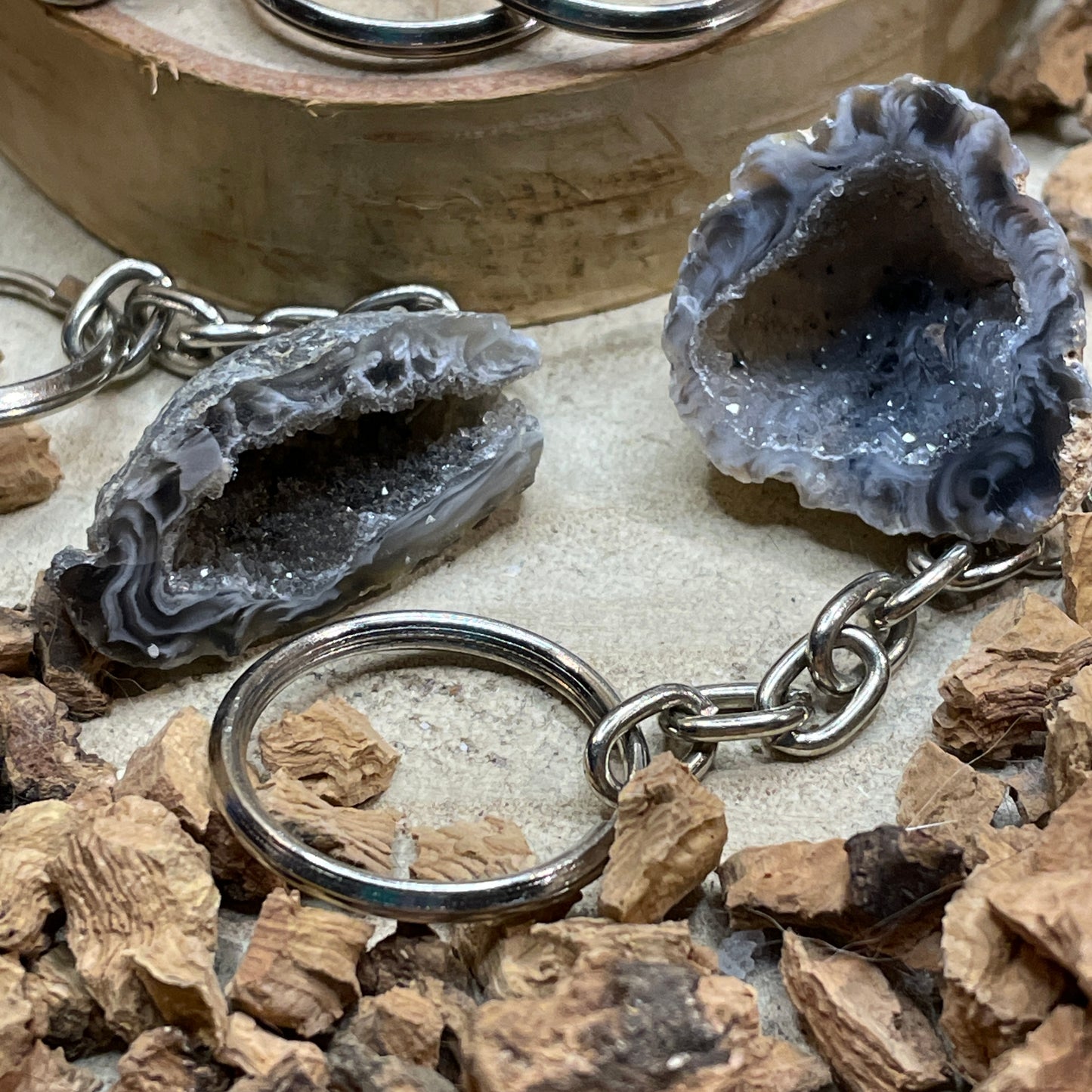 Agaat sleutelhanger