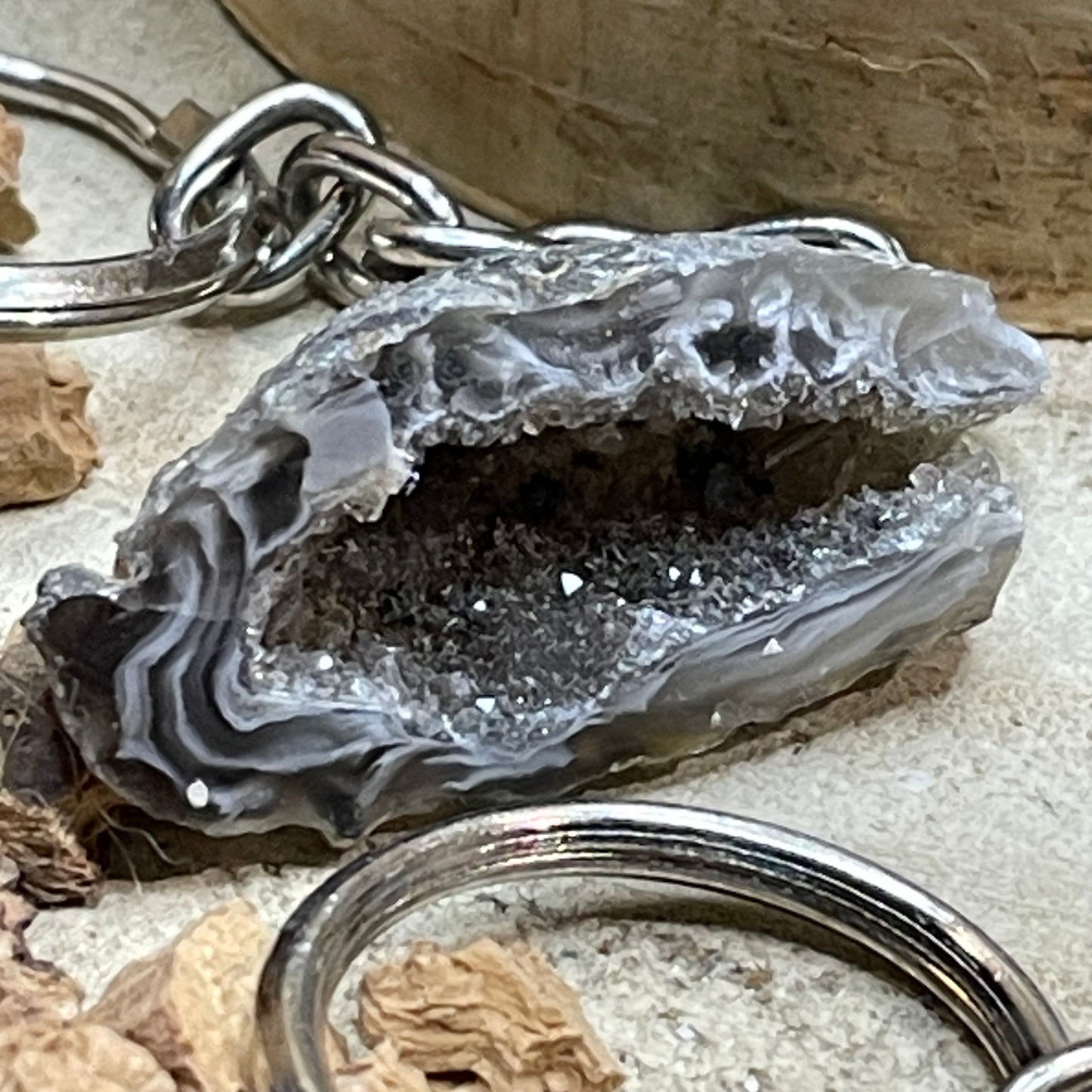 Agaat sleutelhanger