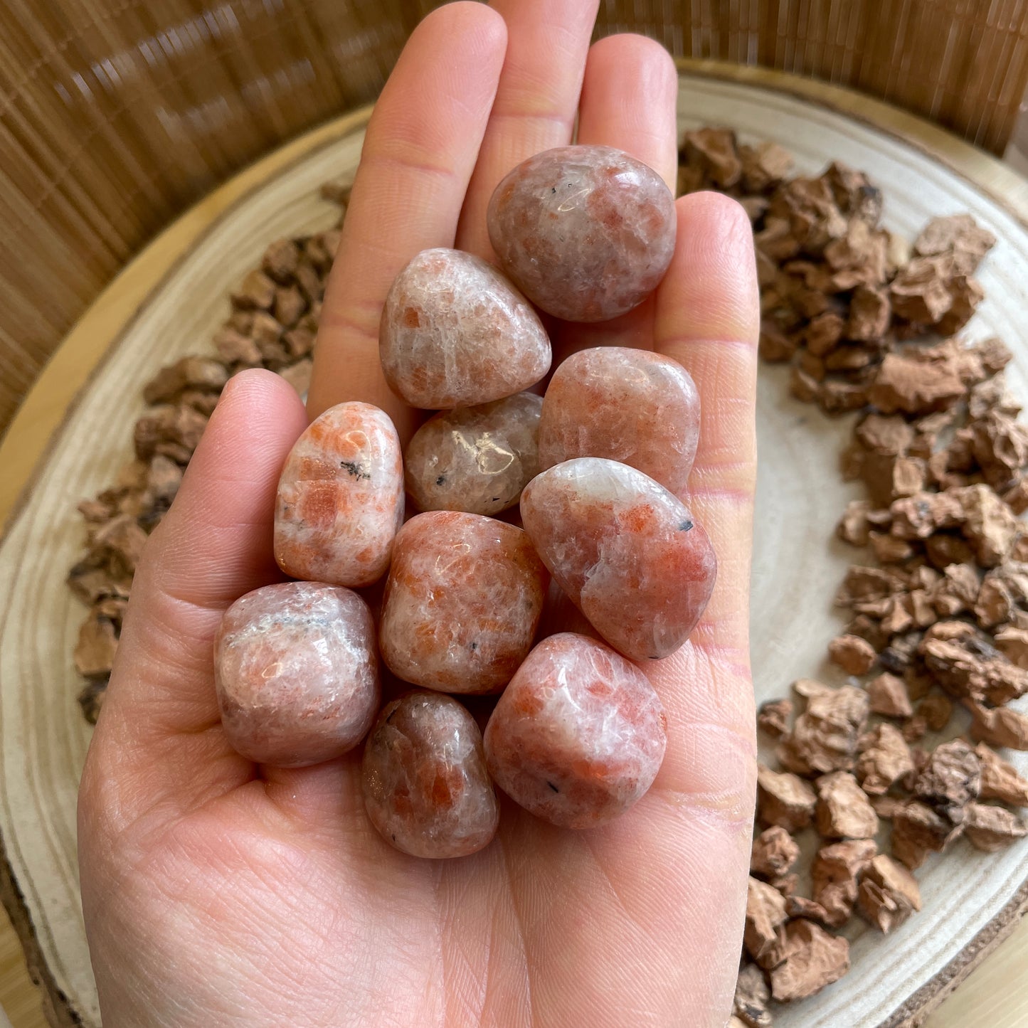 Zonnesteen trommelsteen