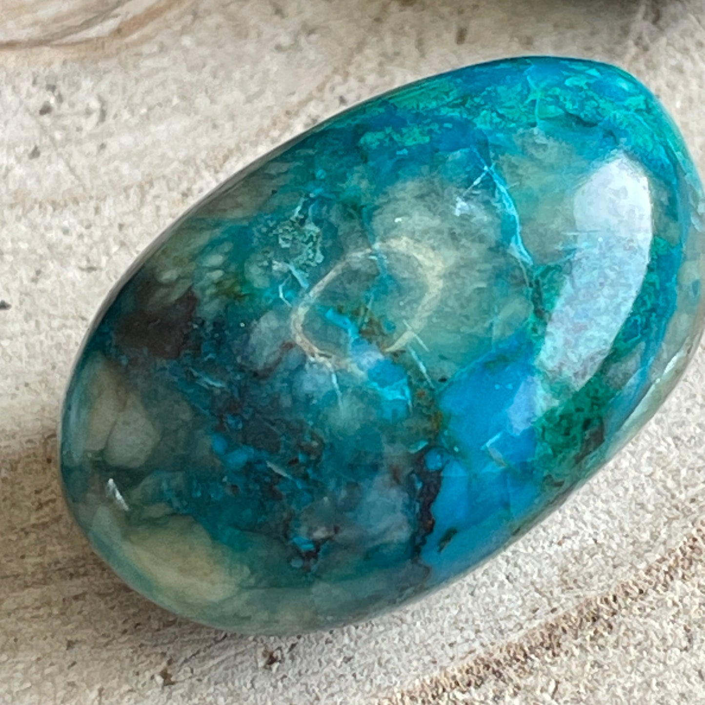 Chrysocolla trommelsteen A++