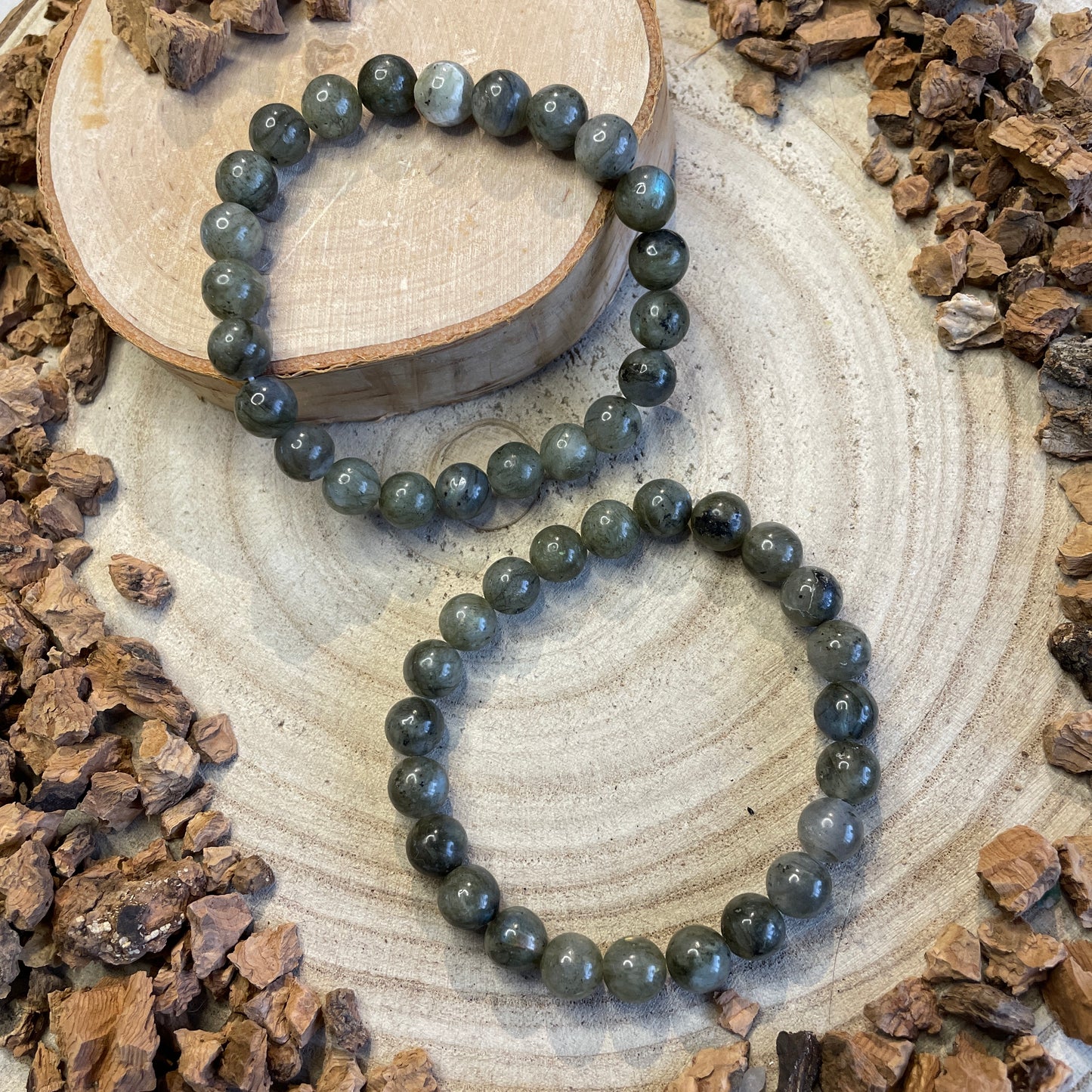 Labradoriet kogelarmband 8mm