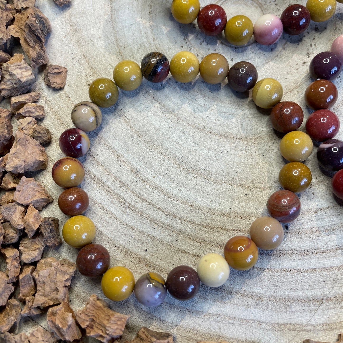 Mookaiet kogelarmband 8 mm