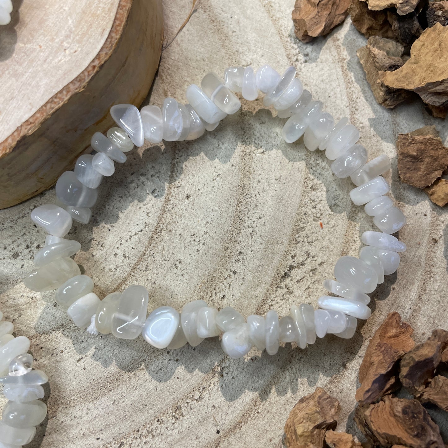 Maansteen splitarmband