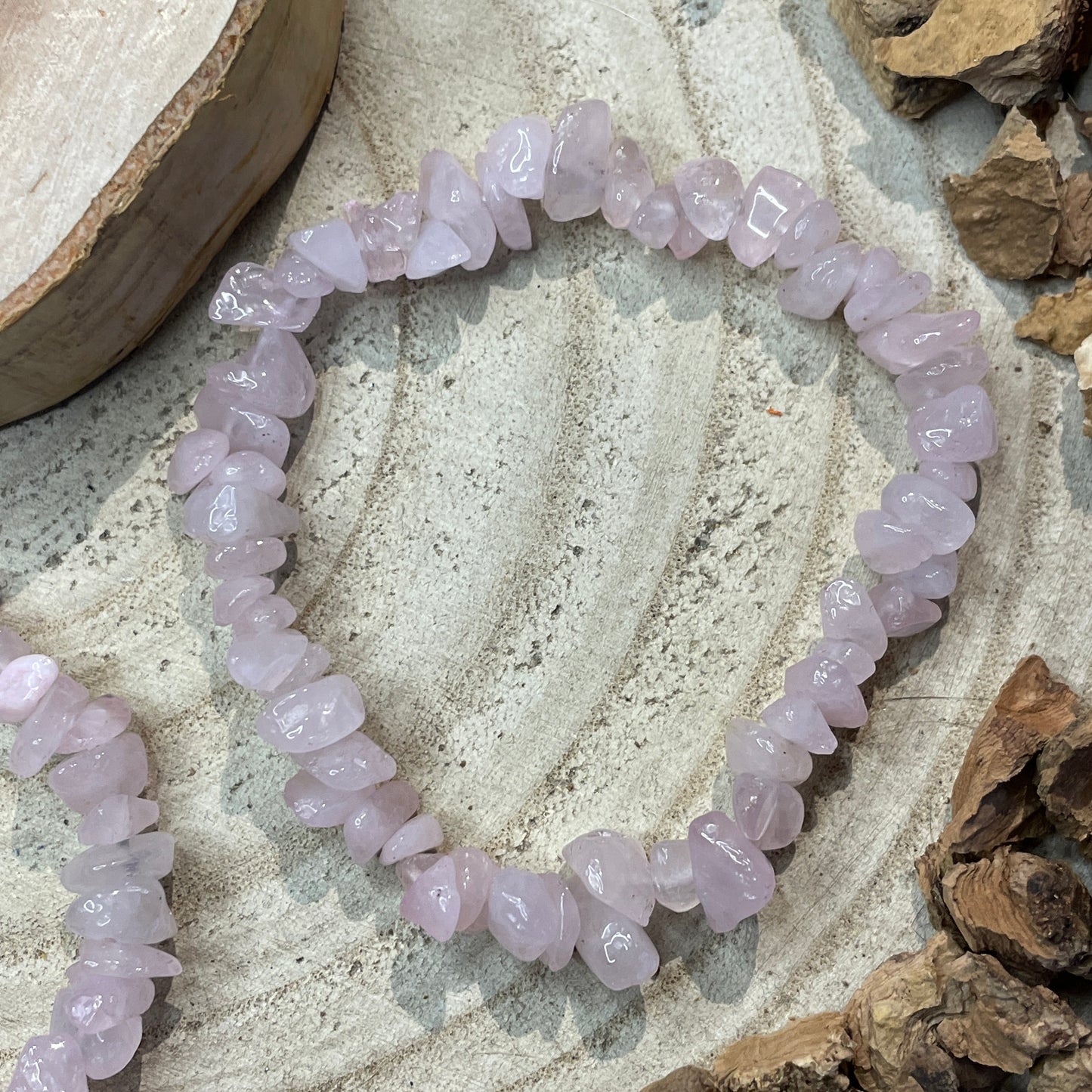 Rozenkwarts splitarmband