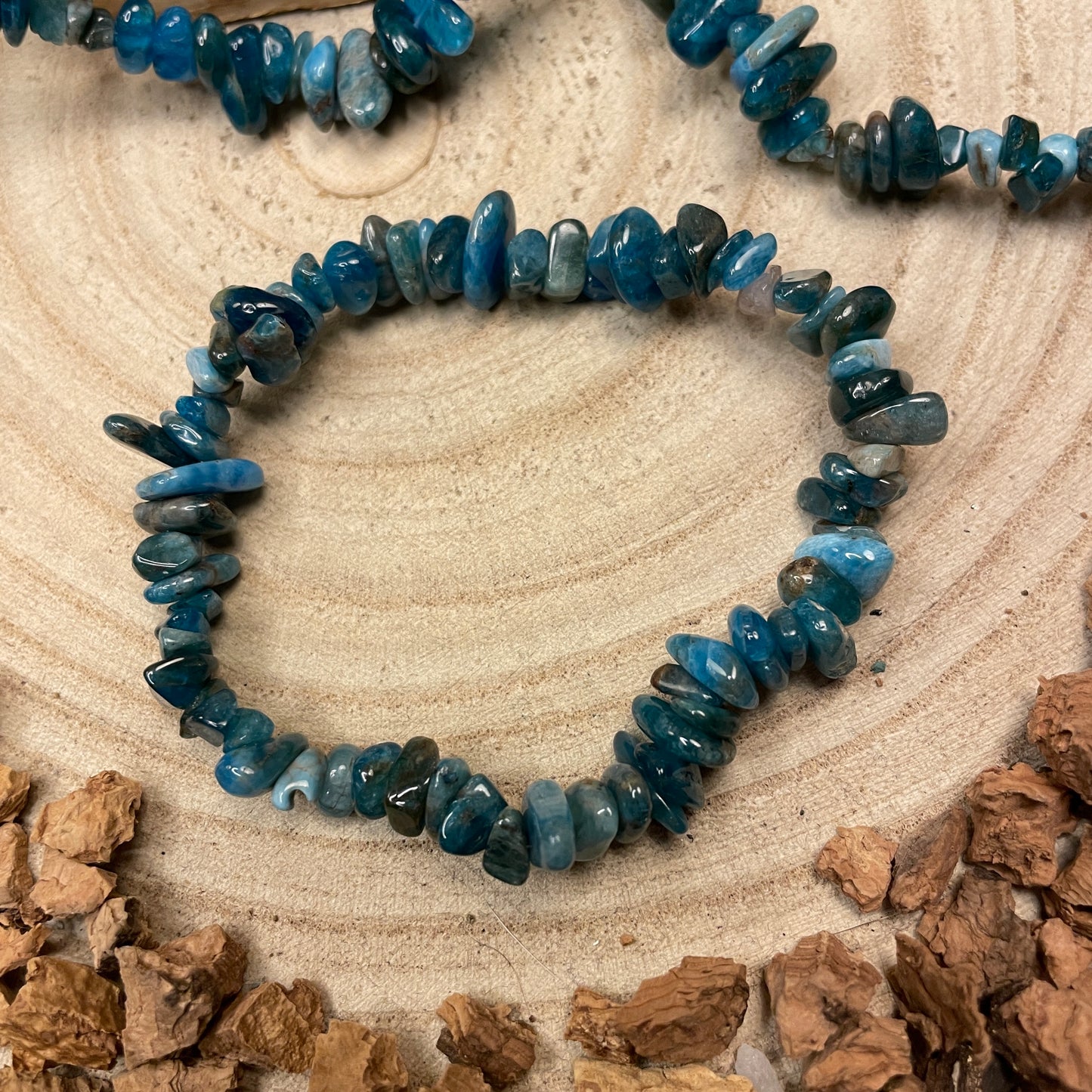 Blauwe Apatiet splitarmband (A+ kwaliteit)