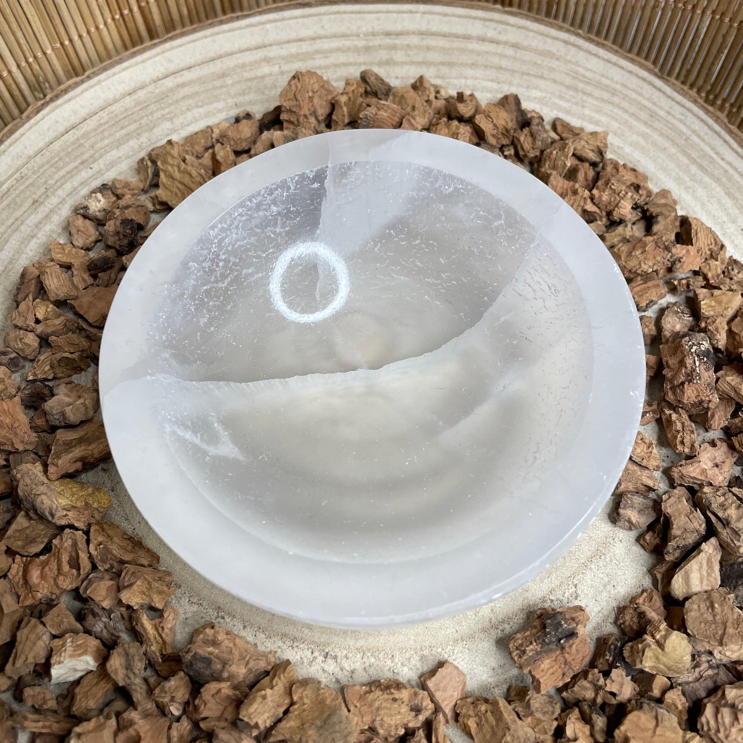 Seleniet oplaadschaal rond