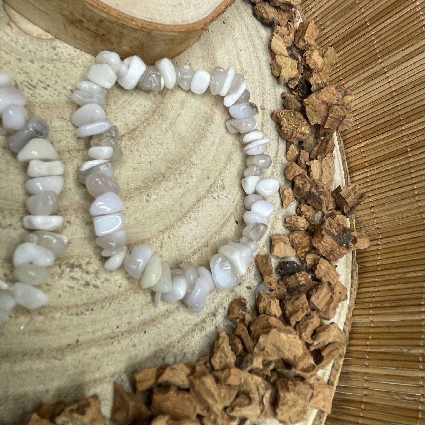 Witte Agaat splitarmband