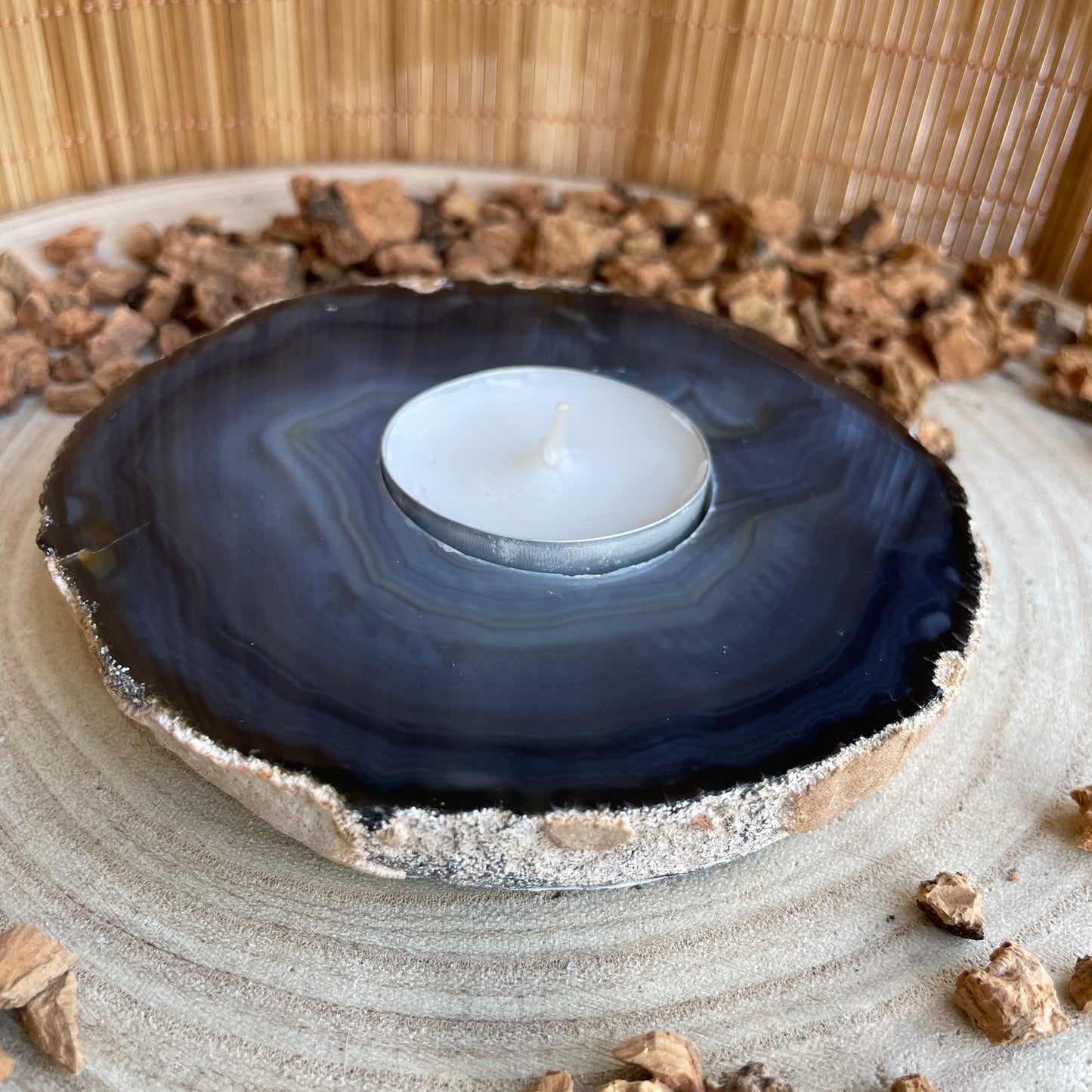 Agaatschijf Waxinelichthouder - 5