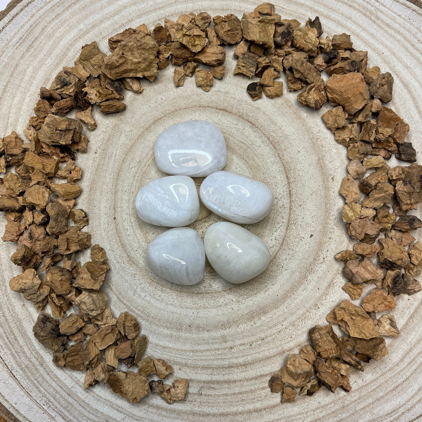 Maansteen trommelsteen - Een Handjevol Geluk