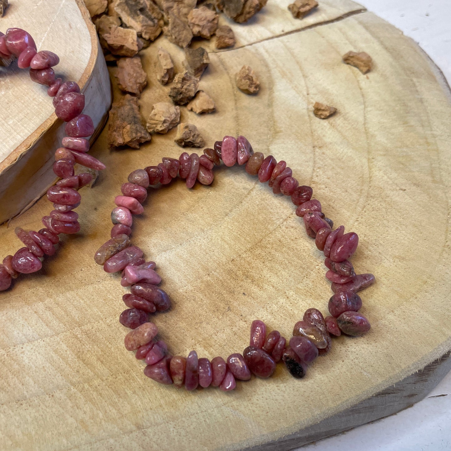 Rhodoniet splitarmband - Een Handjevol Geluk