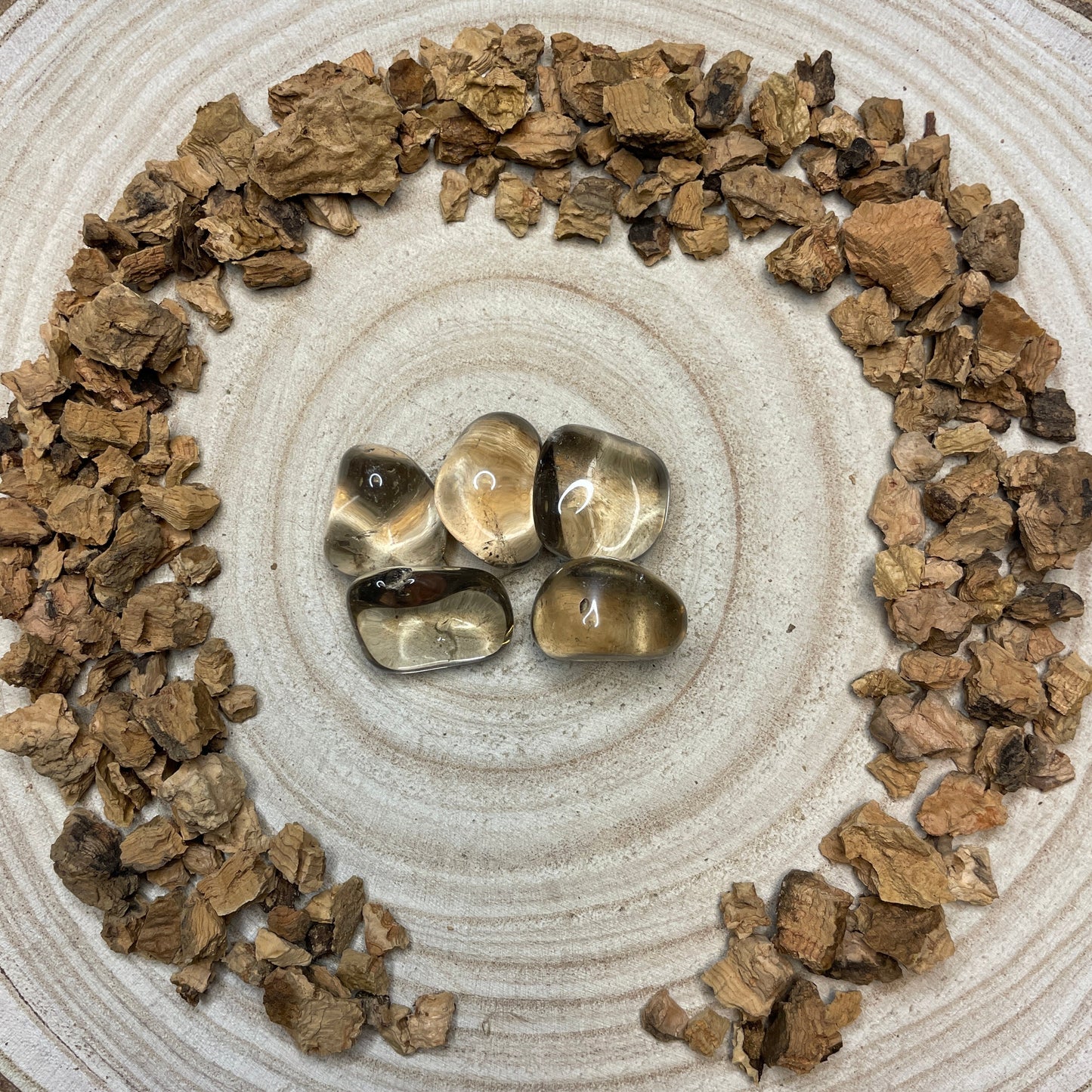 Rookkwarts trommelsteen - Een Handjevol Geluk