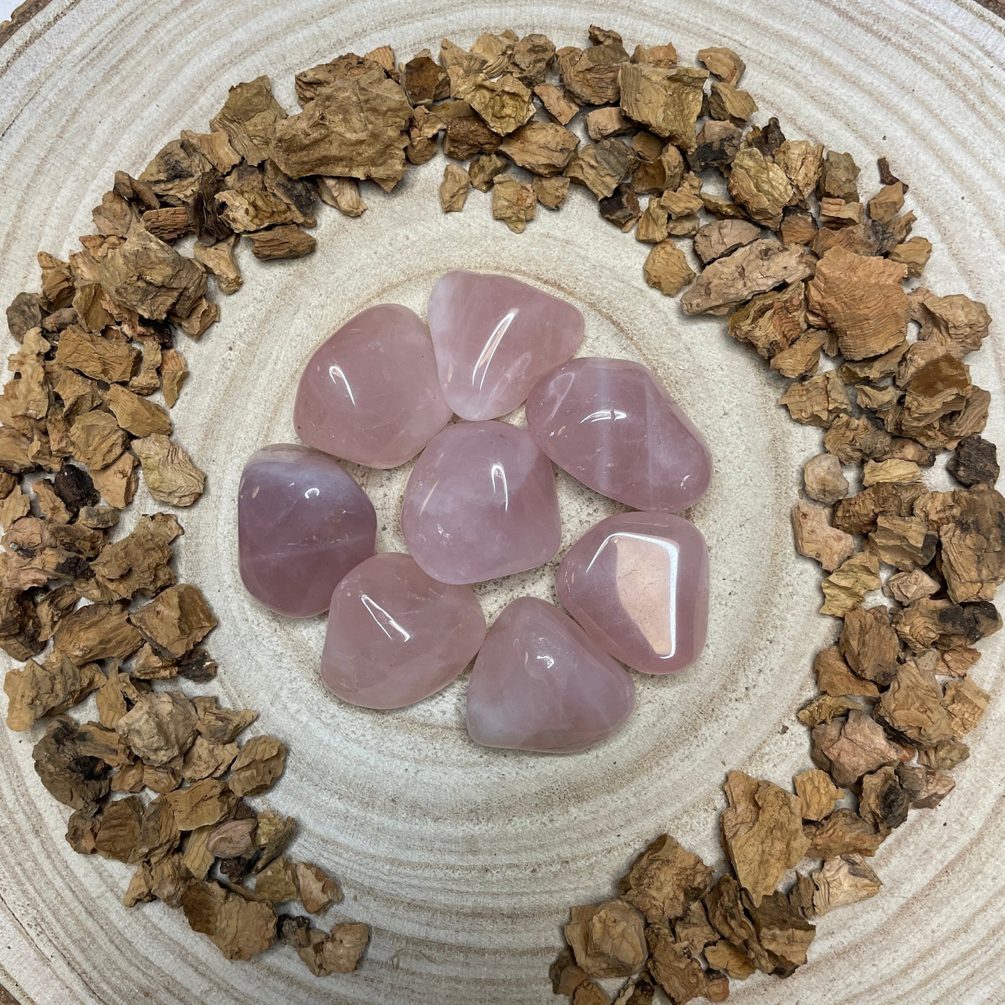 Rozenkwarts trommelsteen - Een Handjevol Geluk