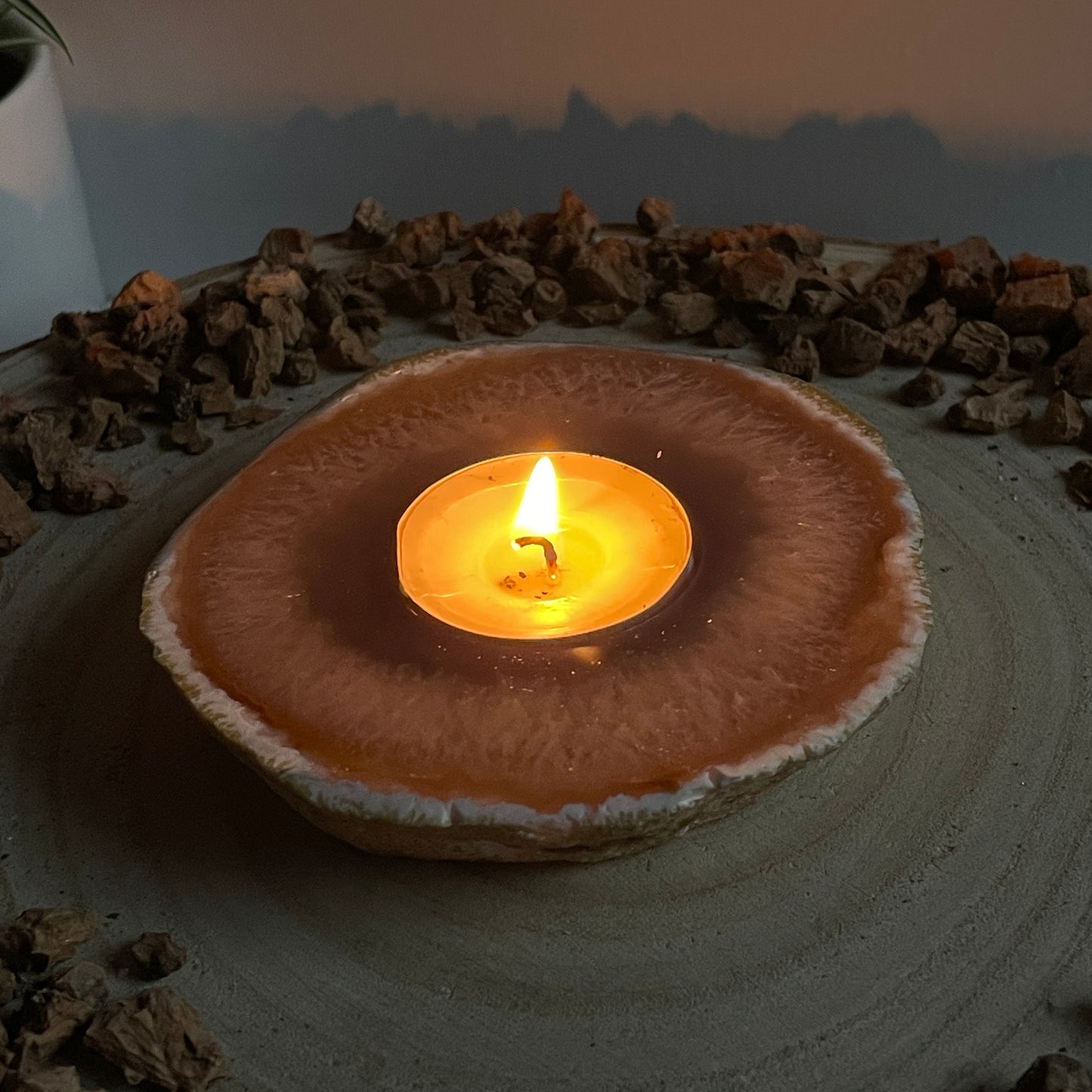 Agaat waxinelichtje nr.100