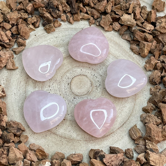 Rozenkwarts hart 3 cm