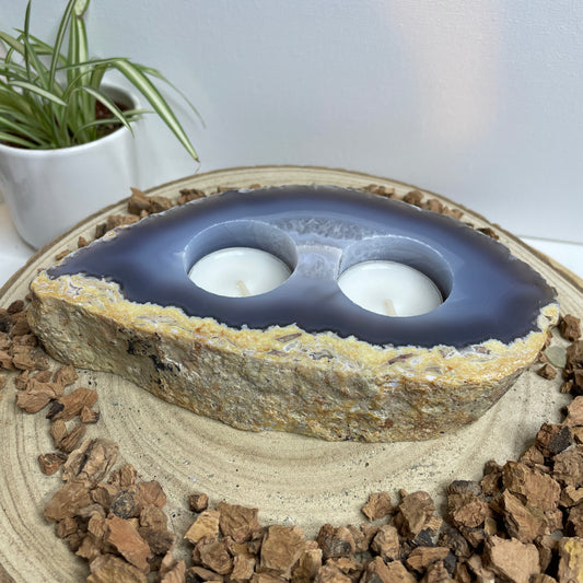 Agaat waxinelichthouder - dubbel nr.2