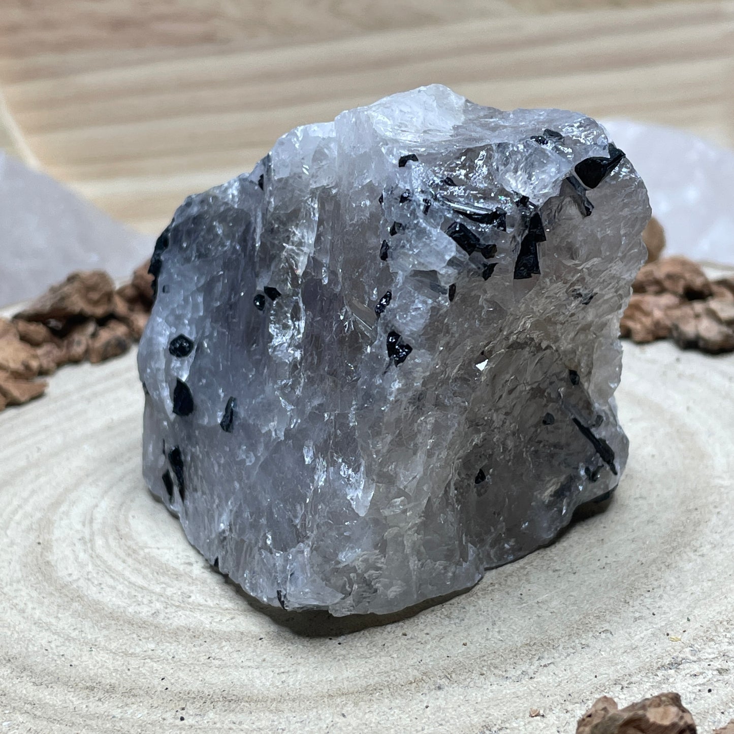 Toermalijnkwarts ruw nr.2