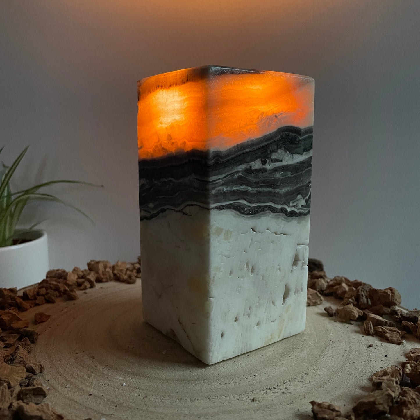 Zebra Onyx waxinelichthouder