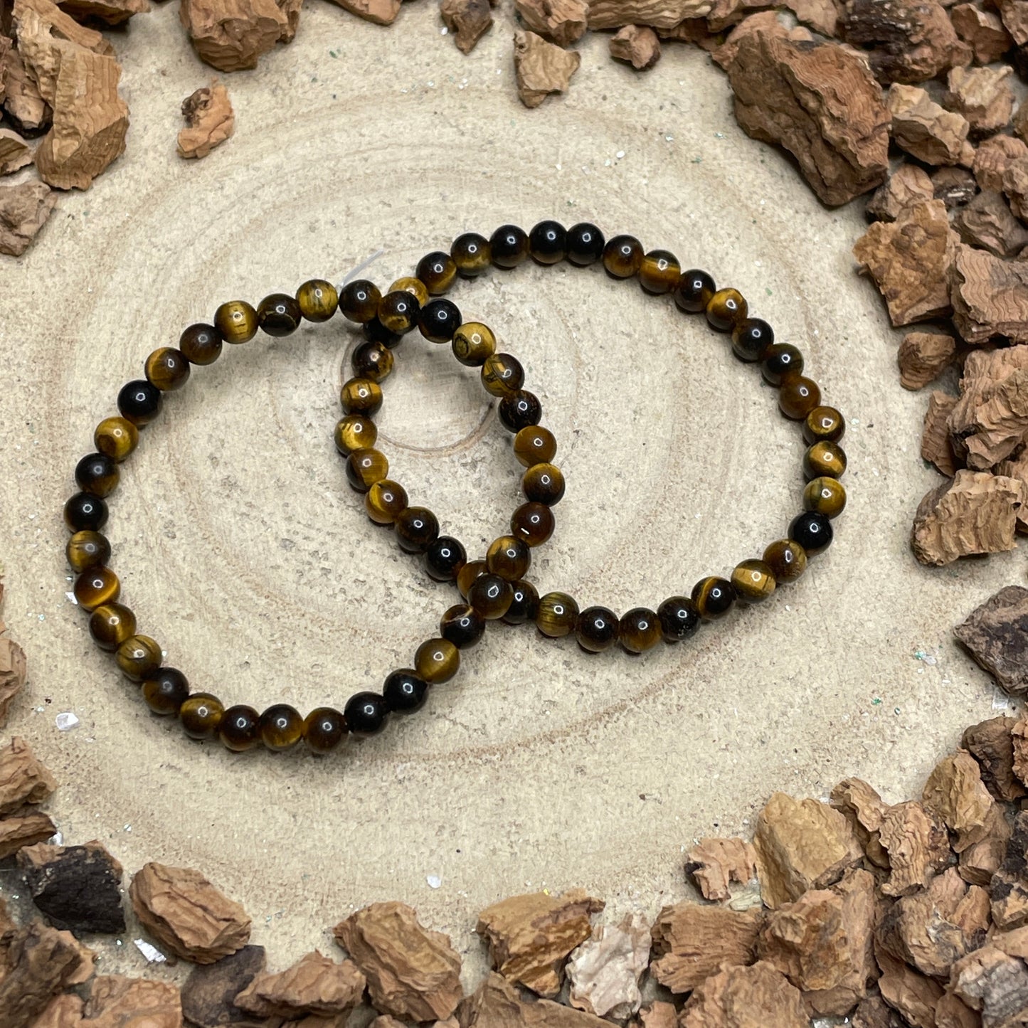 Tijgeroog kogelarmband 4 mm - kinderarmband