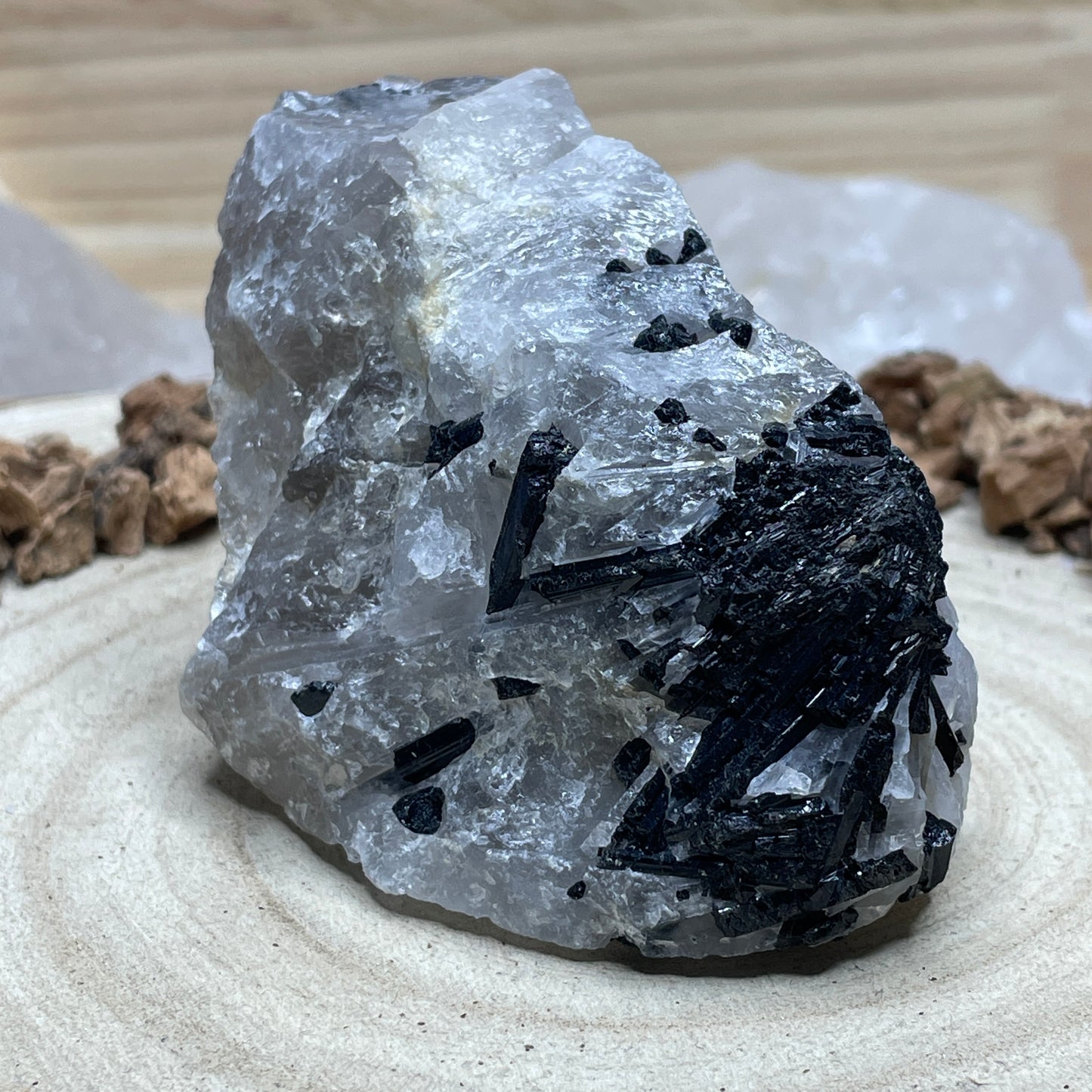 Toermalijnkwarts ruw nr.2