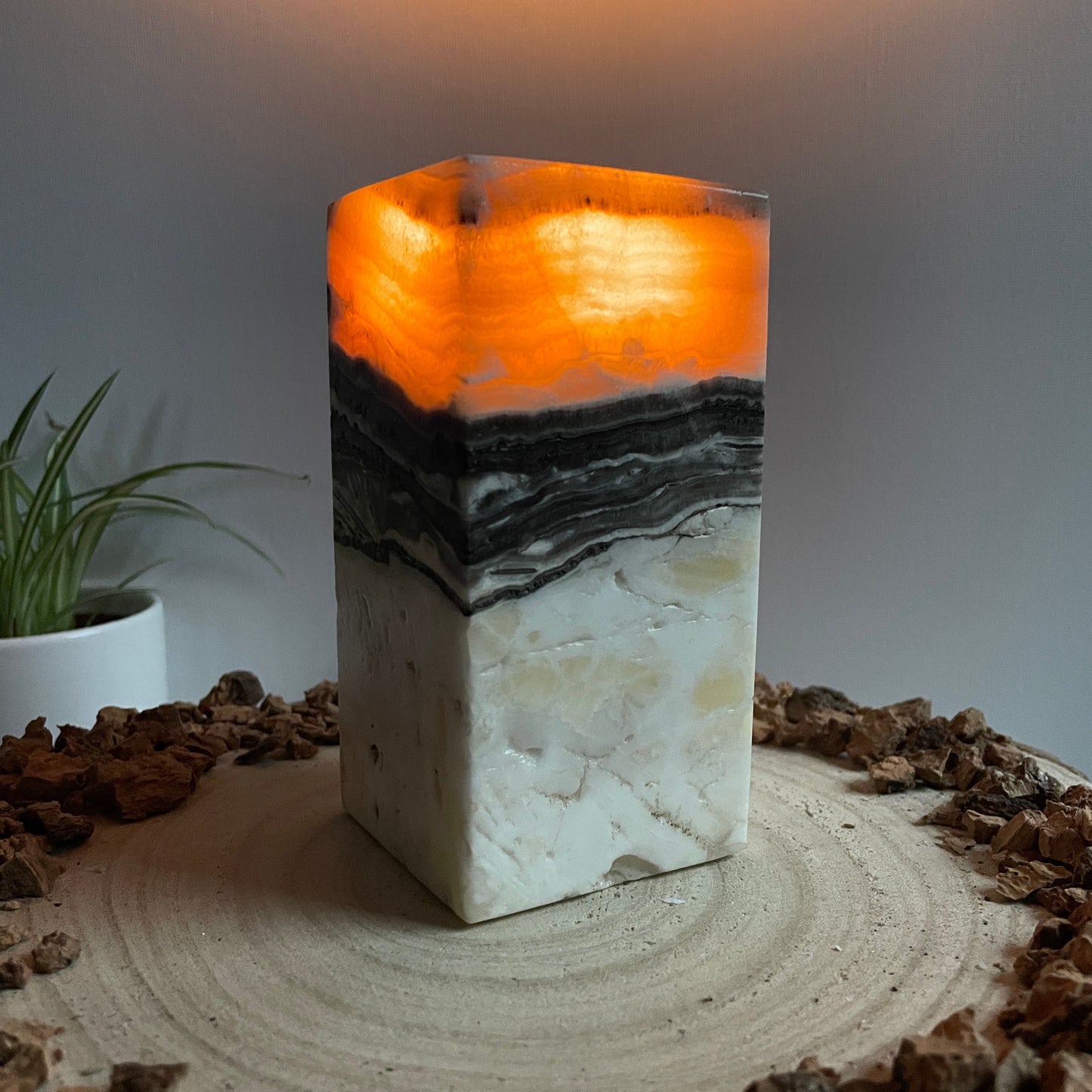 Zebra Onyx waxinelichthouder