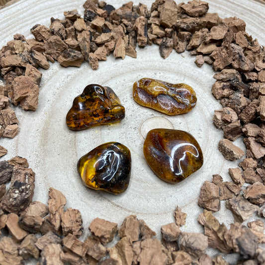 Barnsteen (Amber) trommelsteen