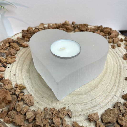 Seleniet waxinelichthouder Hart