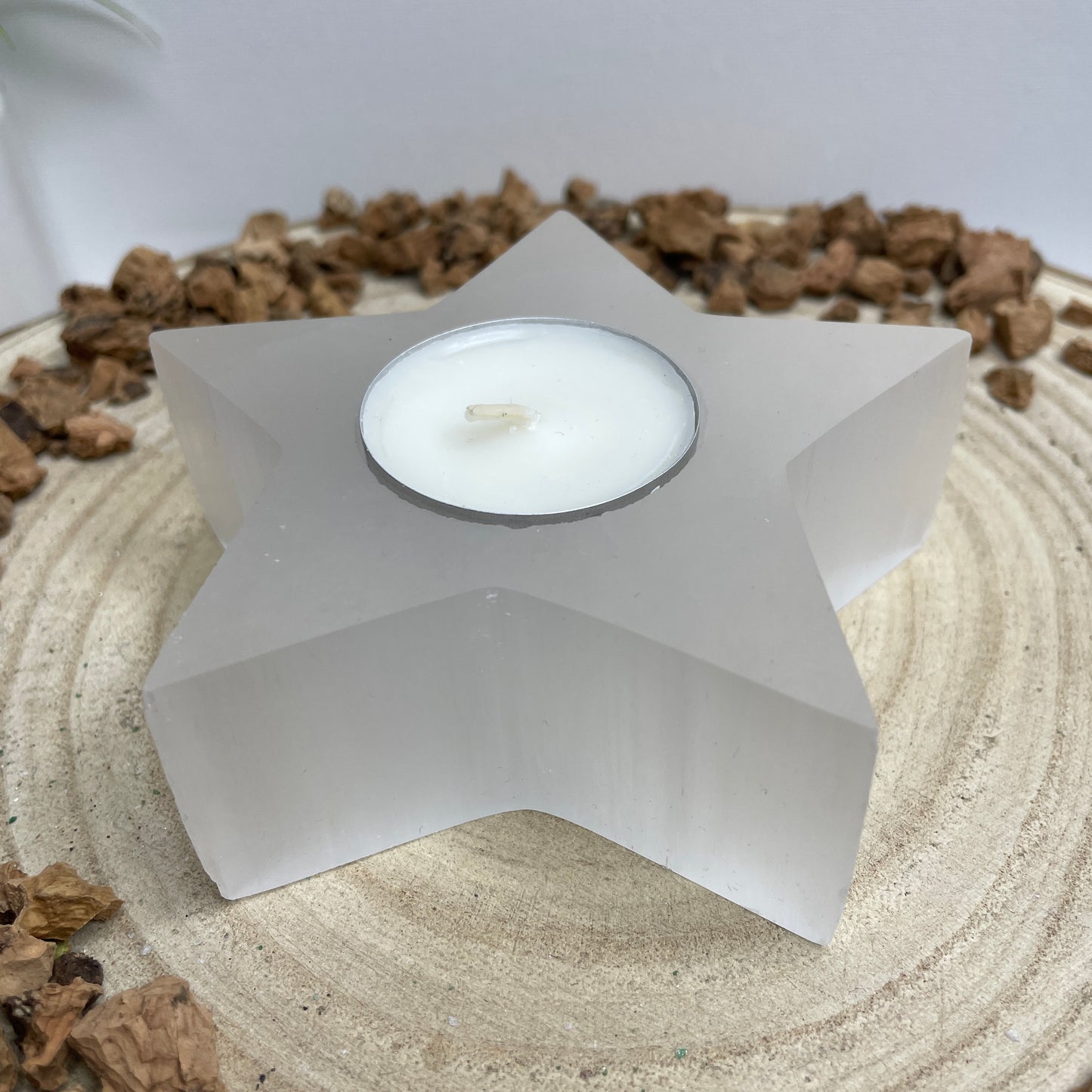 Seleniet waxinelichthouder Ster