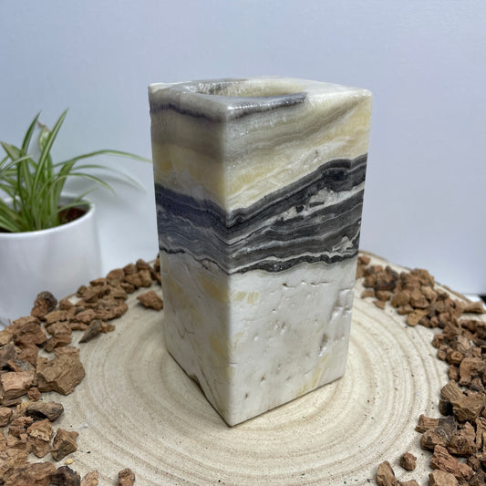 Zebra Onyx waxinelichthouder