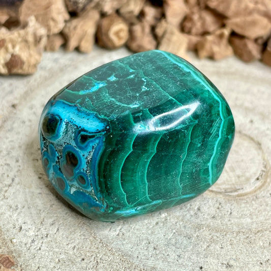 Chrysocolla Malachiet trommelsteen M nr.4